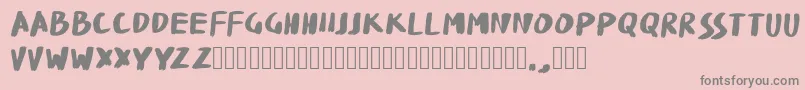 FatBrushWK Font – Gray Fonts on Pink Background