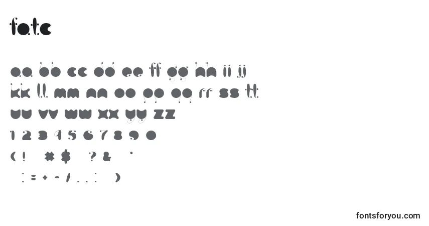 A fonte FatC (126418) – alfabeto, números, caracteres especiais
