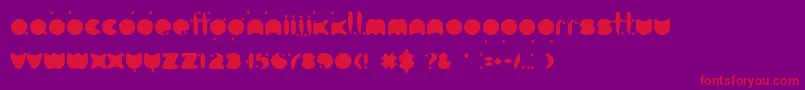 FatC Font – Red Fonts on Purple Background