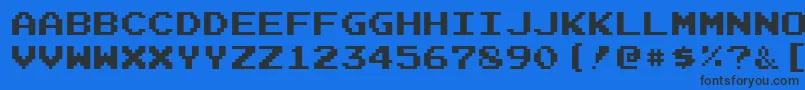 JoystixMonospace Font – Black Fonts on Blue Background