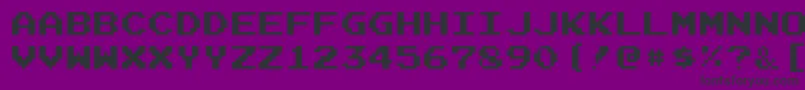 JoystixMonospace-Schriftart – Schwarze Schriften auf violettem Hintergrund
