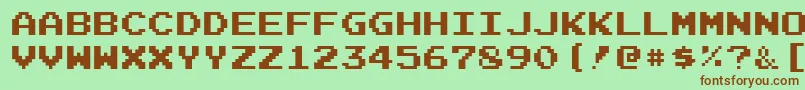 JoystixMonospace Font – Brown Fonts on Green Background