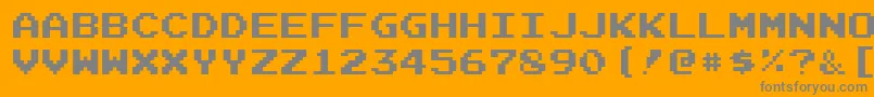 JoystixMonospace Font – Gray Fonts on Orange Background