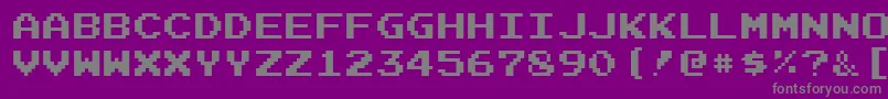 Czcionka JoystixMonospace – szare czcionki na fioletowym tle