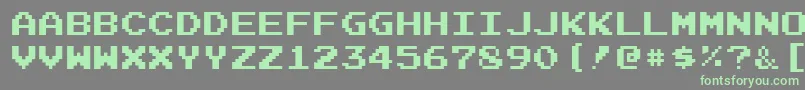JoystixMonospace-fontti – vihreät fontit harmaalla taustalla