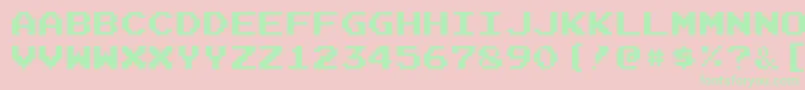 JoystixMonospace Font – Green Fonts on Pink Background