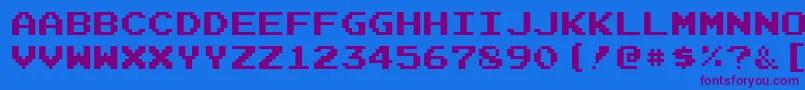 JoystixMonospace Font – Purple Fonts on Blue Background