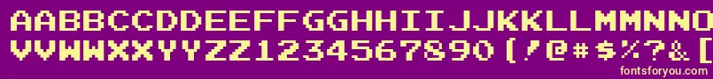 JoystixMonospace Font – Yellow Fonts on Purple Background