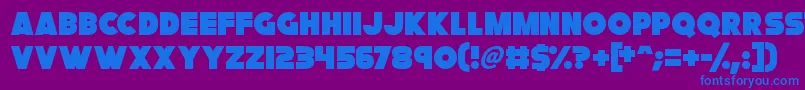 FatCat Font – Blue Fonts on Purple Background