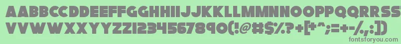 FatCat Font – Gray Fonts on Green Background