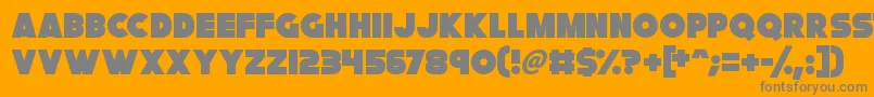 FatCat Font – Gray Fonts on Orange Background