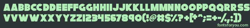 FatCat Font – Green Fonts on Black Background