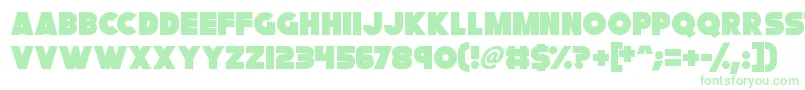 FatCat Font – Green Fonts on White Background