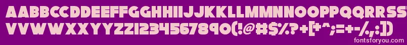 FatCat Font – Pink Fonts on Purple Background