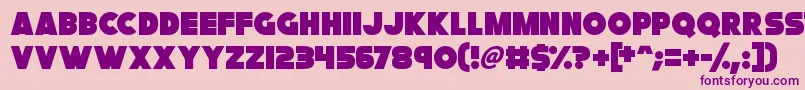 FatCat Font – Purple Fonts on Pink Background