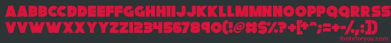 FatCat Font – Red Fonts on Black Background