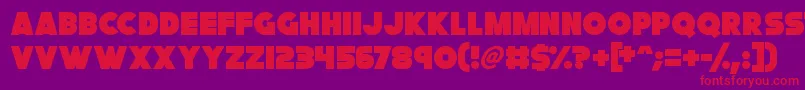 FatCat Font – Red Fonts on Purple Background