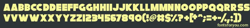 FatCat Font – Yellow Fonts on Black Background