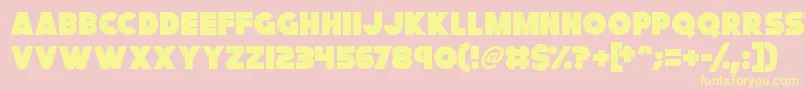 FatCat Font – Yellow Fonts on Pink Background