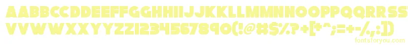 FatCat Font – Yellow Fonts on White Background