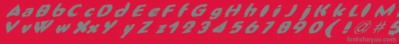 フォントFatCat – 赤い背景に灰色の文字