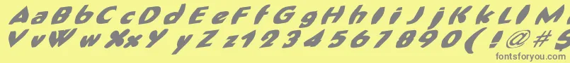Weitere Informationen zur FatCat-Schriftart FatCat-Schriftart – Graue Schriften auf gelbem Hintergrund