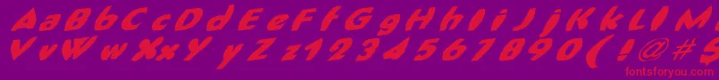 FatCat Font – Red Fonts on Purple Background