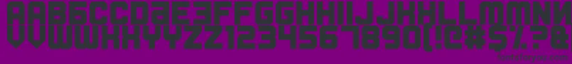 Fatherland Faker-Schriftart – Schwarze Schriften auf violettem Hintergrund