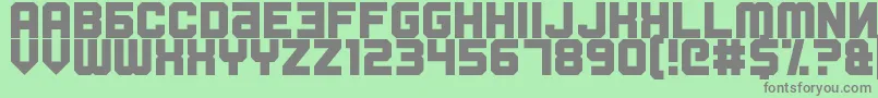 Fatherland Faker Font – Gray Fonts on Green Background