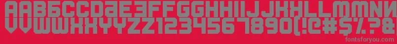 Fatherland Faker Font – Gray Fonts on Red Background