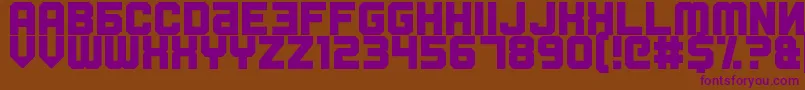 Fatherland Faker Font – Purple Fonts on Brown Background