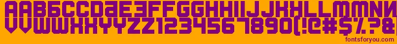 Police Fatherland Faker – polices violettes sur fond orange