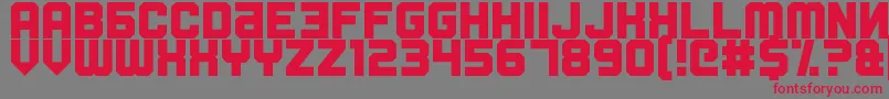 Fatherland Faker Font – Red Fonts on Gray Background