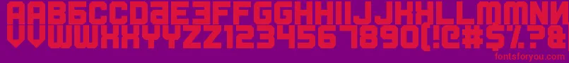 Fatherland Faker Font – Red Fonts on Purple Background