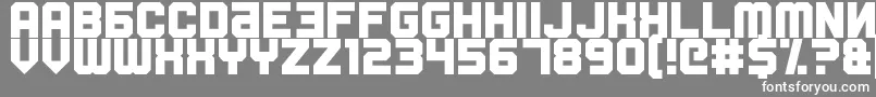 Fatherland Faker Font – White Fonts on Gray Background