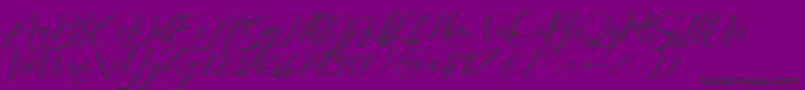 Fathir Script Personal Use Font – Black Fonts on Purple Background