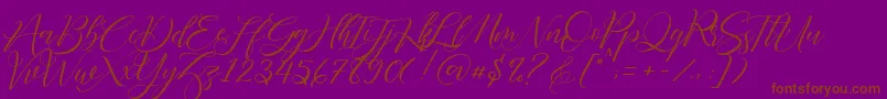 fuente Fathir Script Personal Use – Fuentes Marrones Sobre Fondo Morado