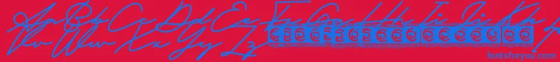 Fathur Free Font – Blue Fonts on Red Background