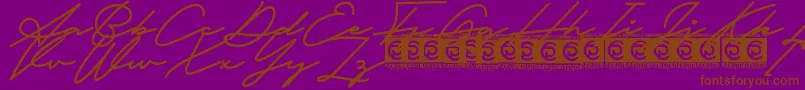 Fathur Free Font – Brown Fonts on Purple Background