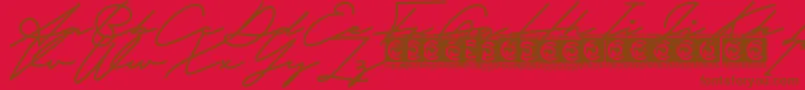 Fathur Free Font – Brown Fonts on Red Background