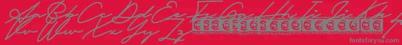 Fathur Free Font – Gray Fonts on Red Background