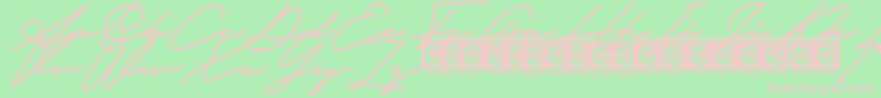 Fathur Free Font – Pink Fonts on Green Background