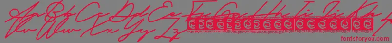 Fathur Free Font – Red Fonts on Gray Background