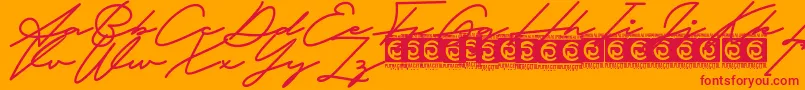 Fathur Free Font – Red Fonts on Orange Background