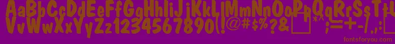 FatMarker Font – Brown Fonts on Purple Background