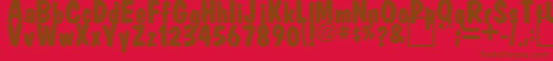 FatMarker Font – Brown Fonts on Red Background