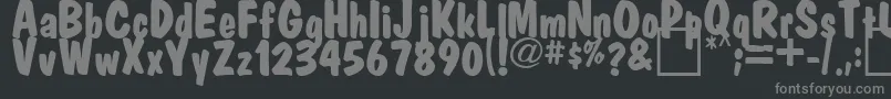 Weitere Informationen zur FatMarker-Schriftart FatMarker-Schriftart – Graue Schriften auf schwarzem Hintergrund