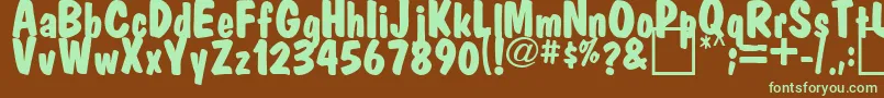 FatMarker Font – Green Fonts on Brown Background