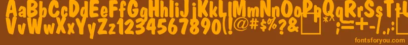 FatMarker Font – Orange Fonts on Brown Background