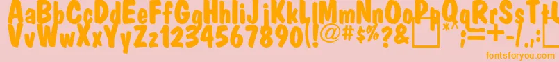 FatMarker Font – Orange Fonts on Pink Background